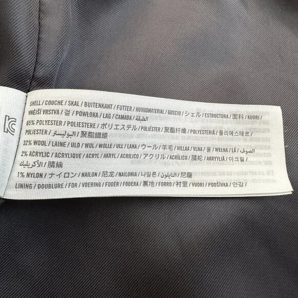 Abercrombie & Fitch Plaid Wool Blend Coat Size Large - Picture 7 of 7